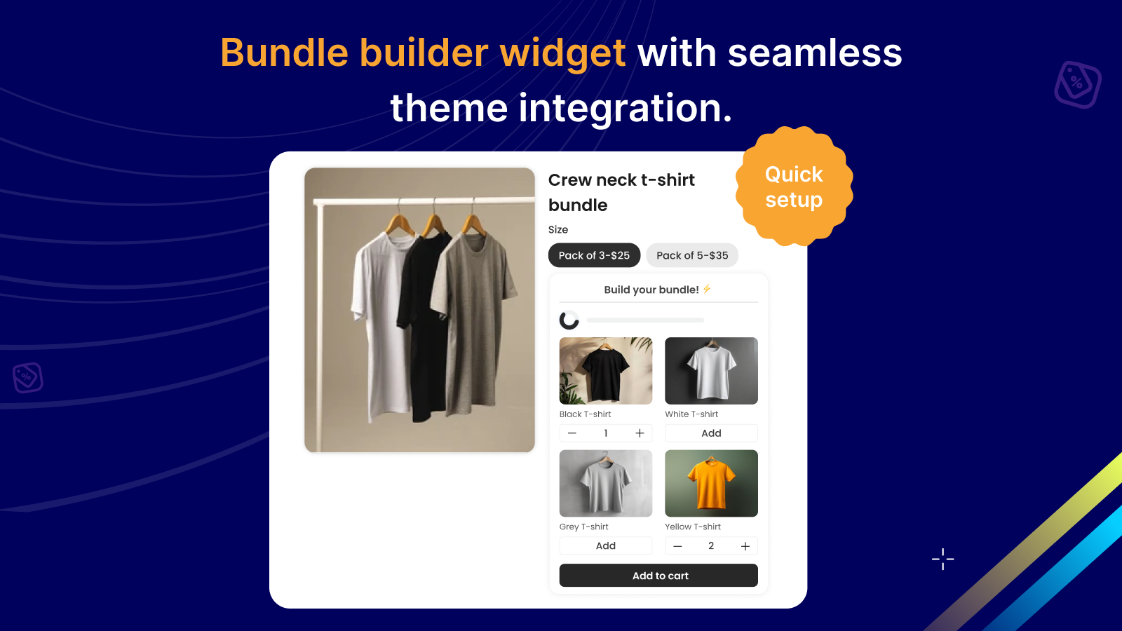 Create product bundles / mix and match bundle.