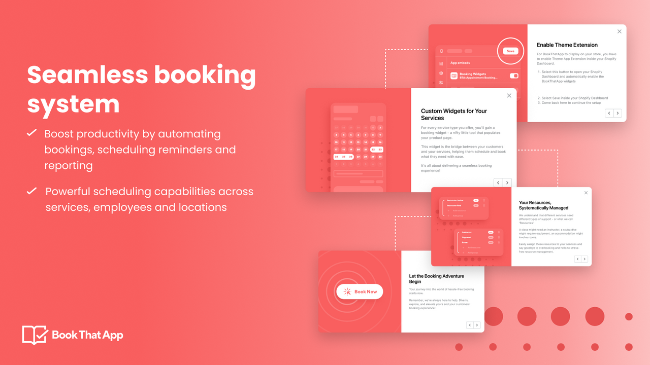 Custom Widget and Theme Extension Support for Seamless Booking 