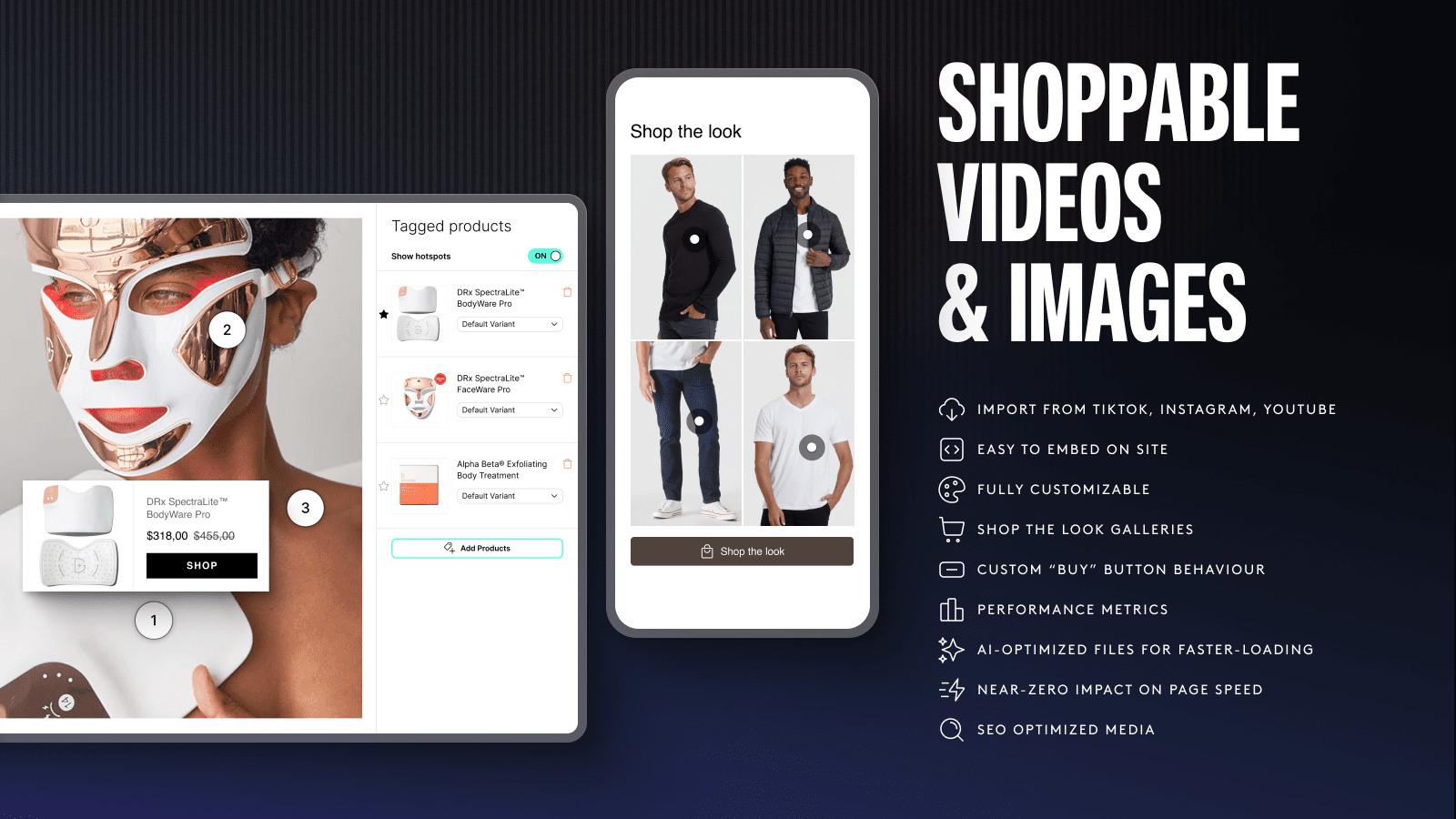 shoppable videos, shoppable images, UGC videos, video carousel