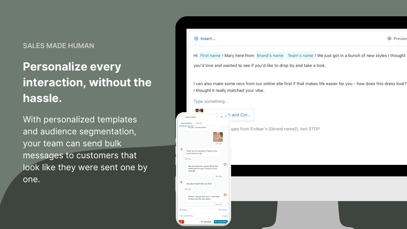 Send bulk messages that look like they were sent one by one.