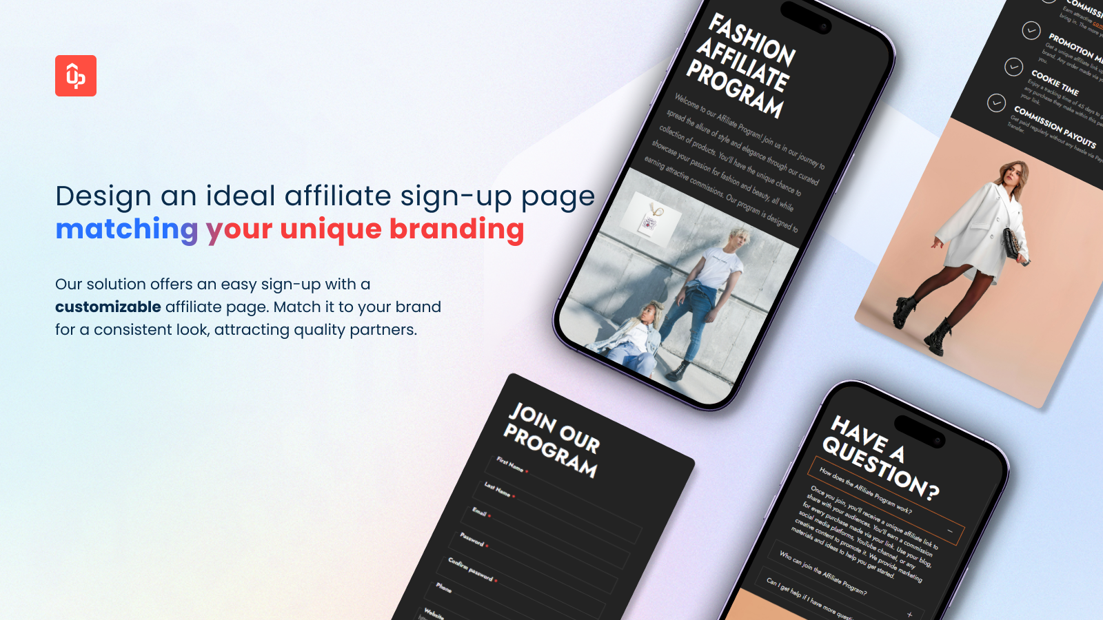 Custom affiliate registration form