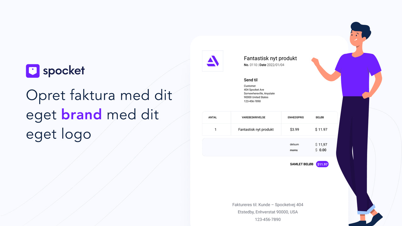 Opret mærkede fakturaer med dit eget logo