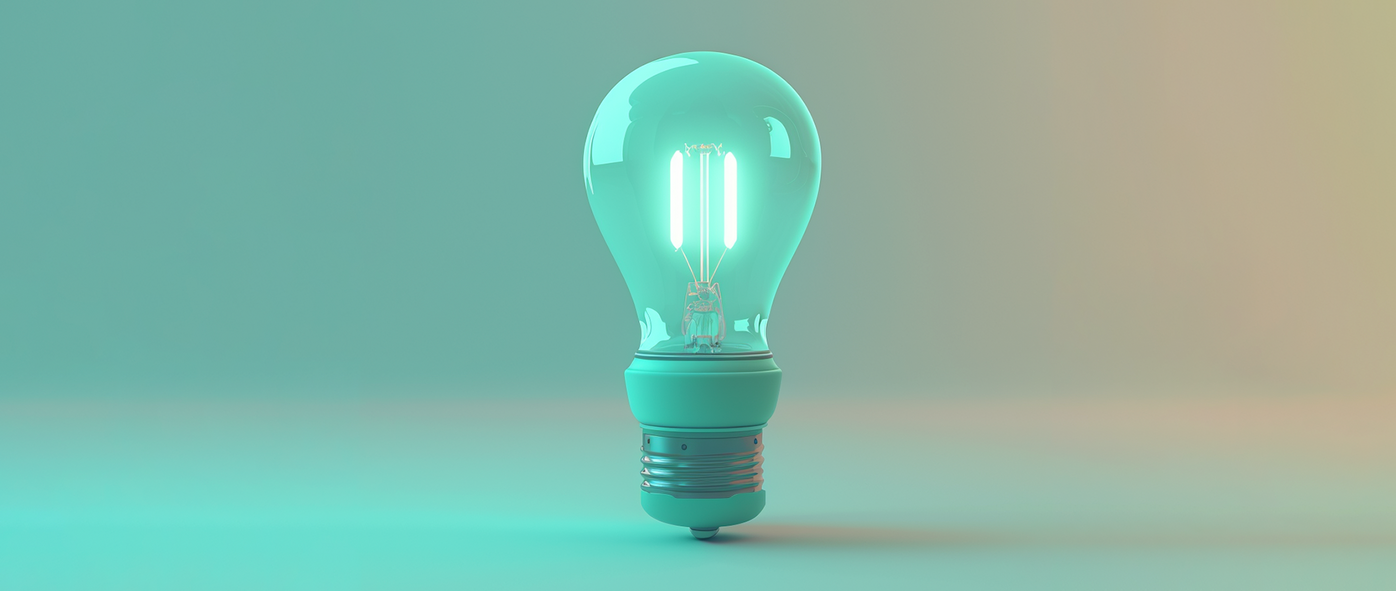 green lightbulb on a green background representing fun family business ideas