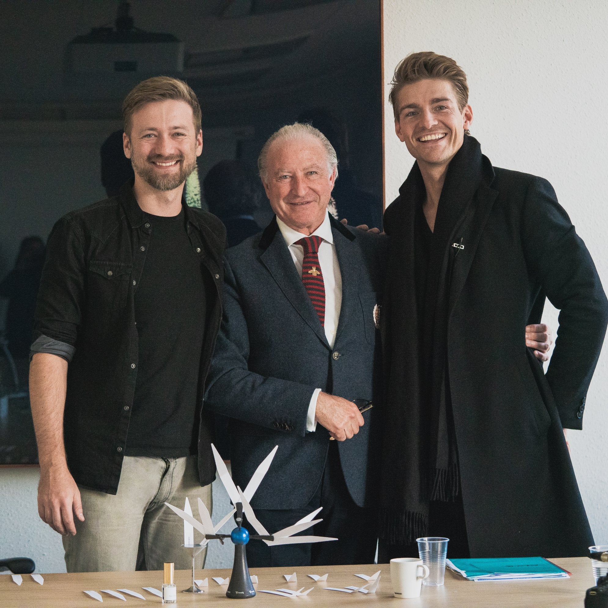 Kamil Banc (left), Alberto Morillas, (center), and Jeremy Banc (right) of Fragrance One.