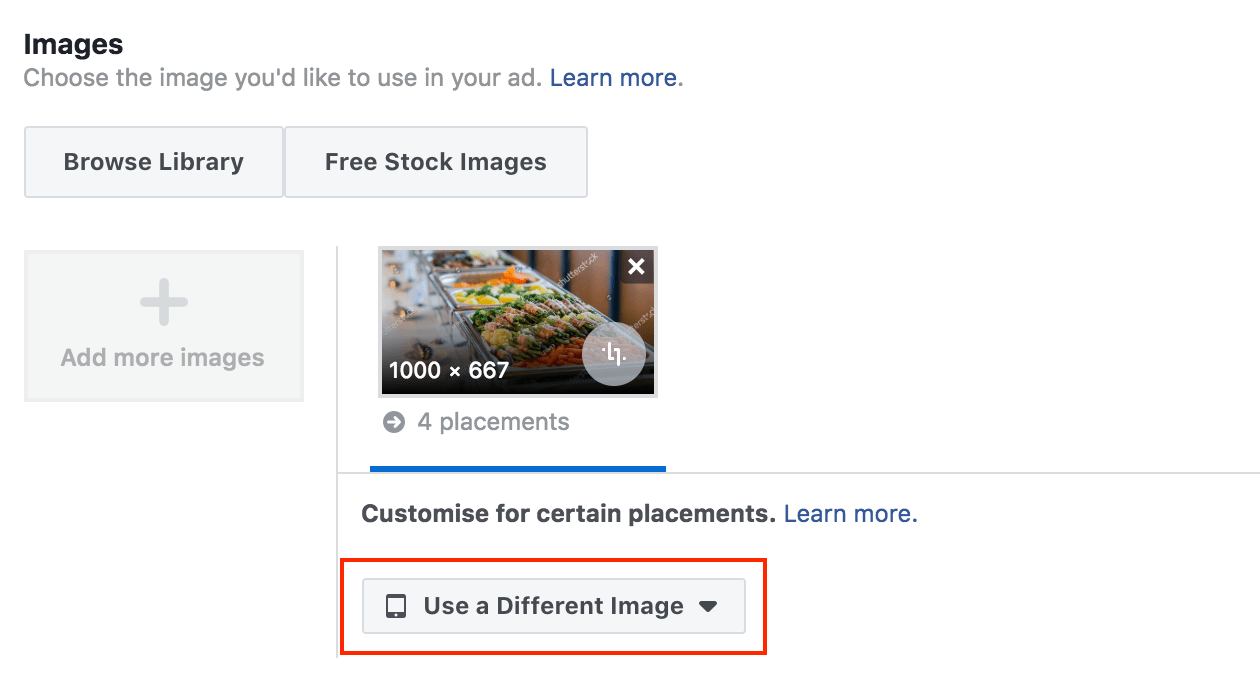 Use different versions of your creative for different placements.