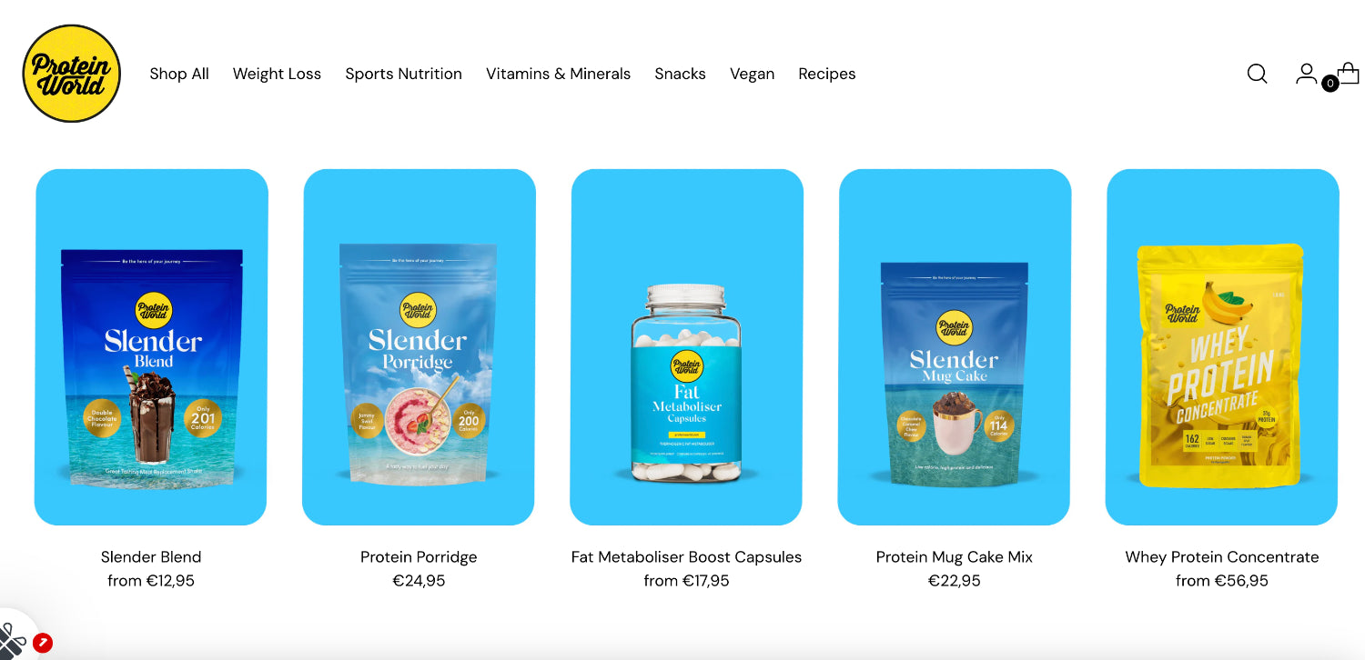 Protein World, template de site e-commerce Blockshop
