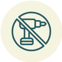 No Contractors or Permits Icon