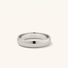4mm Curve Band: A sleek, silver ring with a smooth, lightweight design, perfect for marking new beginnings.