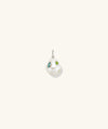 Isabel Baroque Pearl Gemstone Charm: a close-up of an oversized baroque pearl pendant adorned with unique gemstone settings for a bold, stackable look.