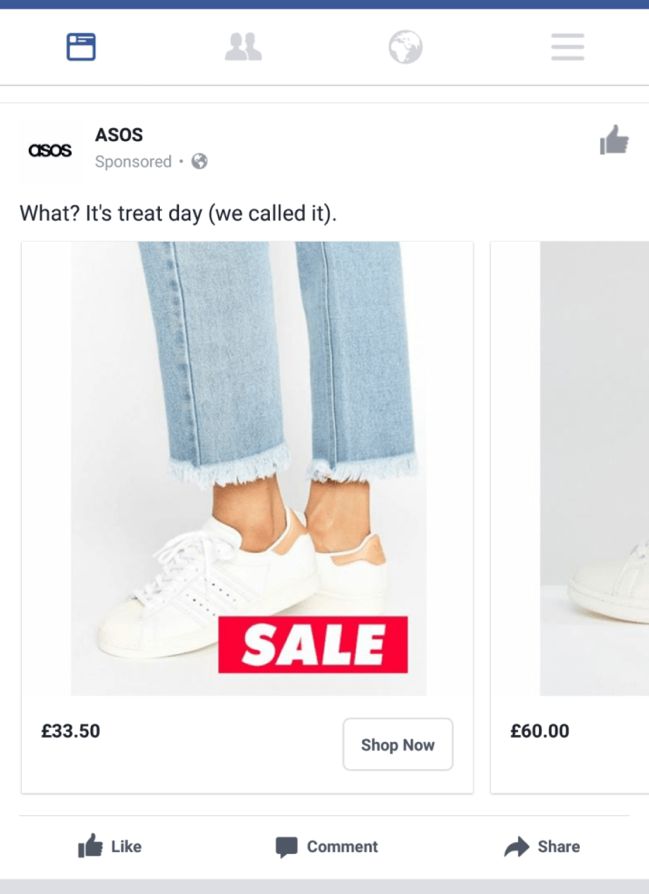 asos facebook ad