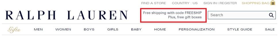 Ralph Lauren Shipping Terms