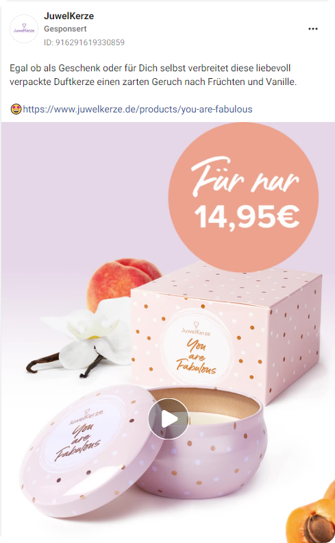 Marketingstrategie: Beispiel Facebook Ads